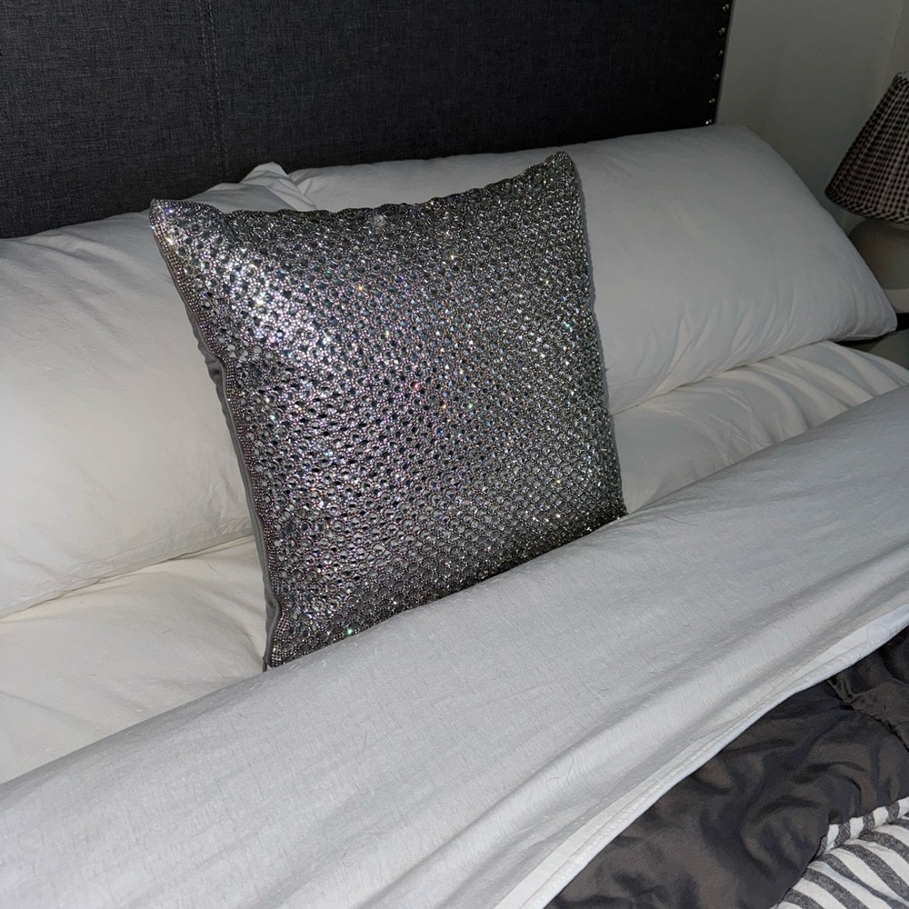 Decorative Silver Sparkle Pillow